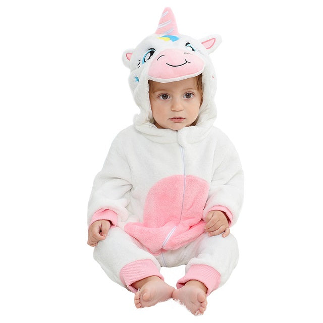 Bequemer Baby-Overall mit Kapuze und Reißverschluss – Für Kuschelige Wärme