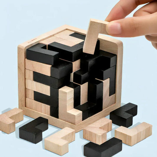 3D Holz-Puzzle – Kreatives Denkspiel für Meister der Herausforderung