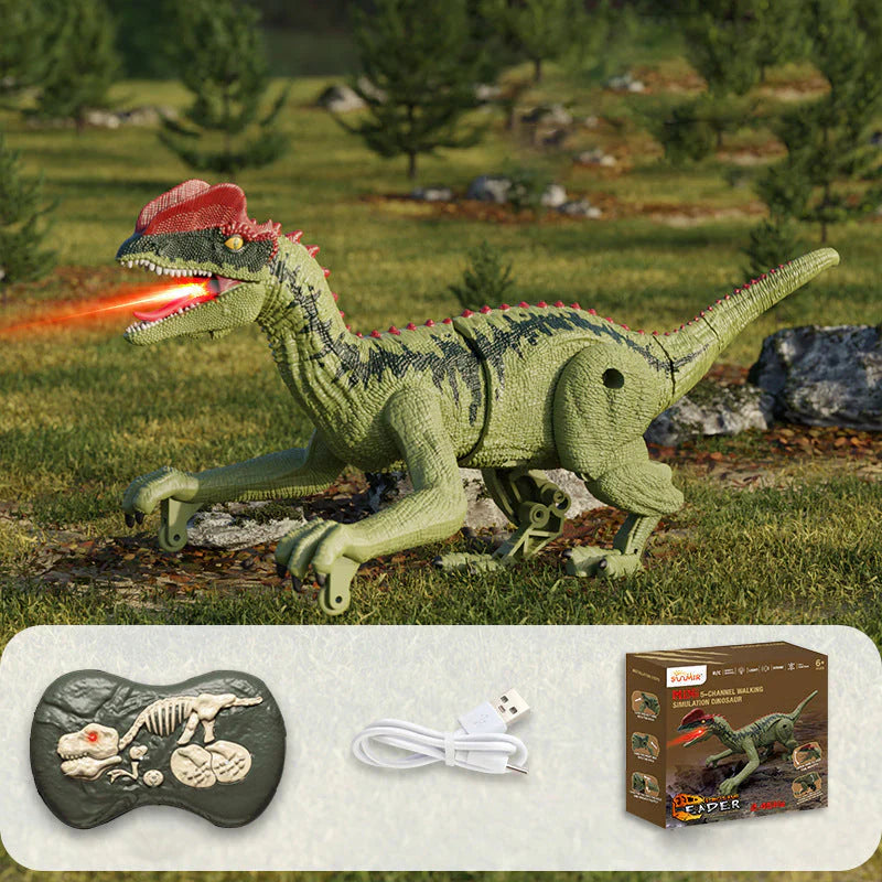 Fernsteuerbarer Dinosaurier mit Nebelfunktion für Kinder