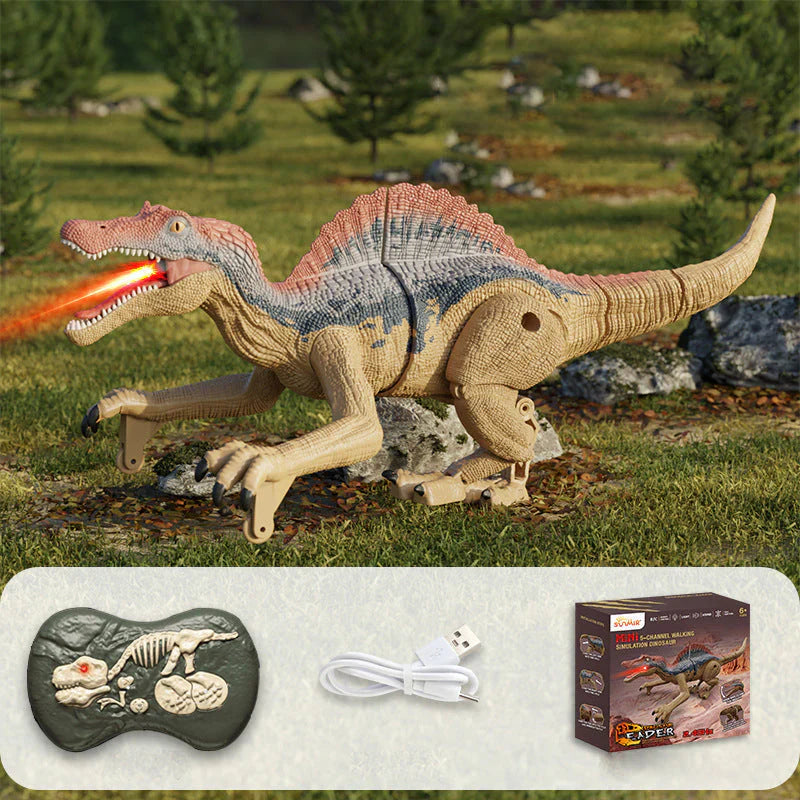 Fernsteuerbarer Dinosaurier mit Nebelfunktion für Kinder