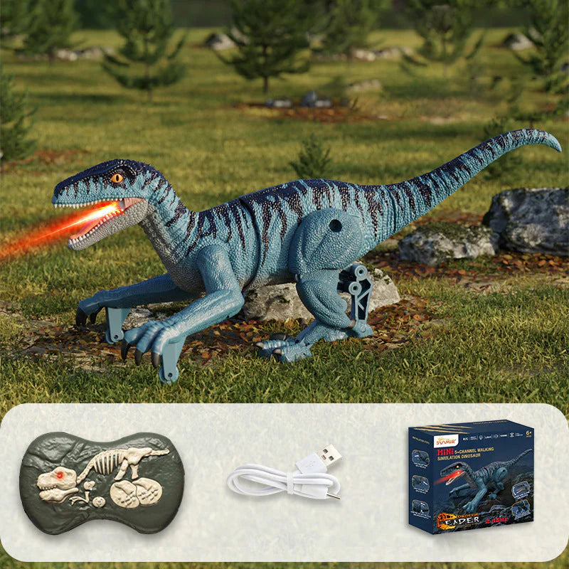 Fernsteuerbarer Dinosaurier mit Nebelfunktion für Kinder
