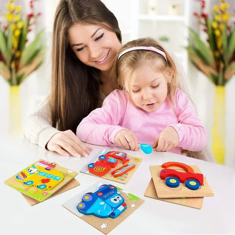 Spielend Lernen – Montessori-Holzpuzzle Tiere zur Förderung der Feinmotorik