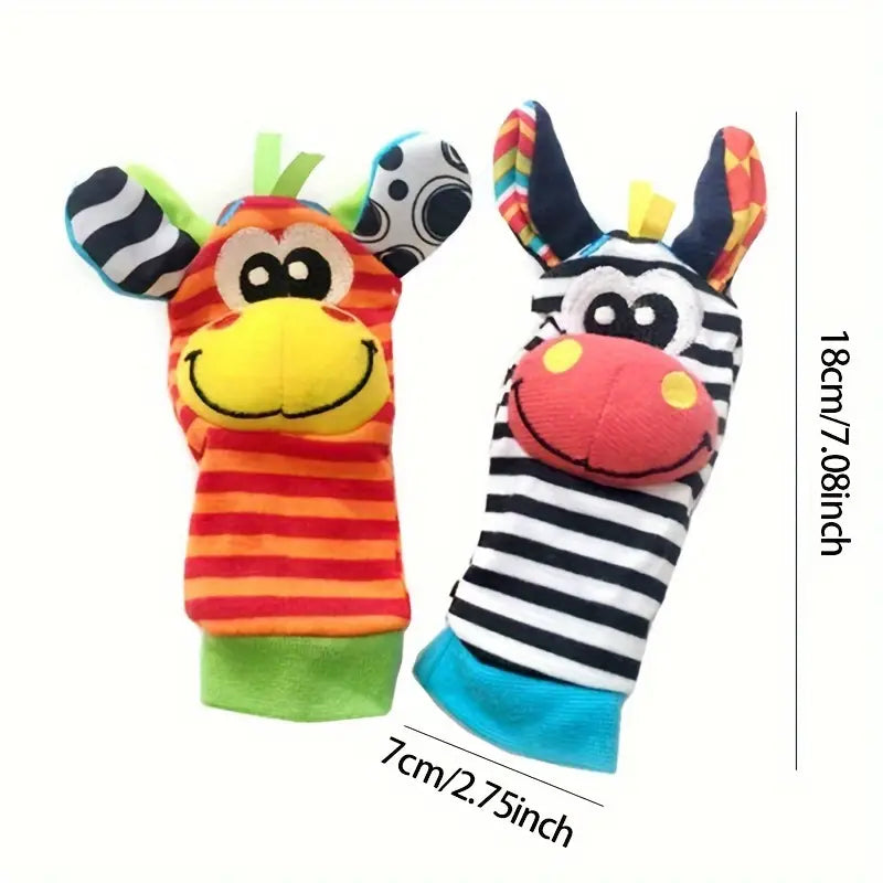 Sensorische Plüschsocken und Armband für Babys