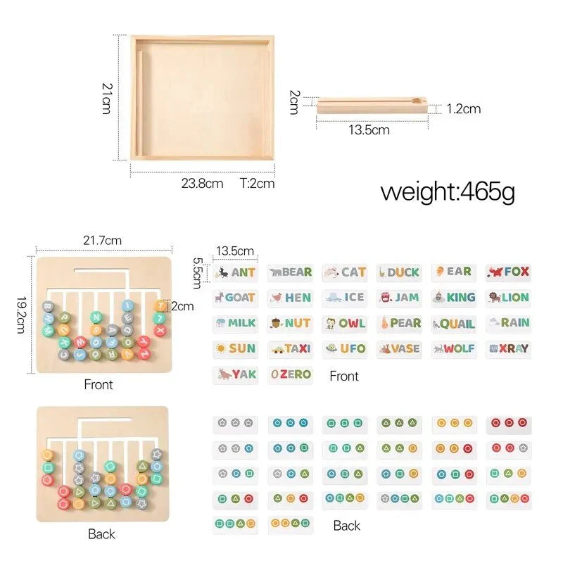 Wortspiel-Spaß – Pädagogisches Holz-Buchstabenspiel für Kinder
