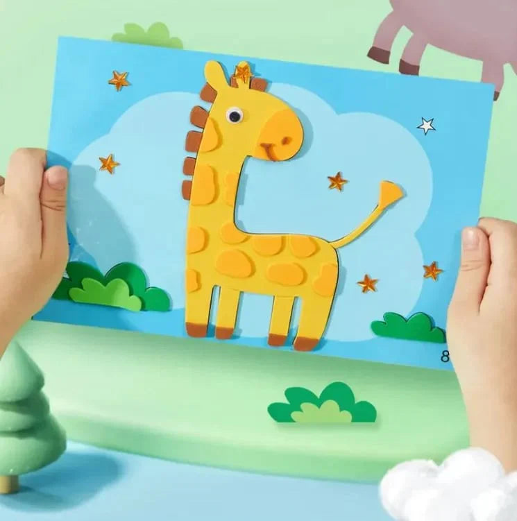 3D Tier-Aufkleber Set – Kreatives Spielvergnügen für Kinder