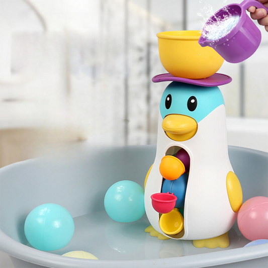 Badespaß mit dem Wasserrad-Spielzeug – für Kinder in der Badewanne