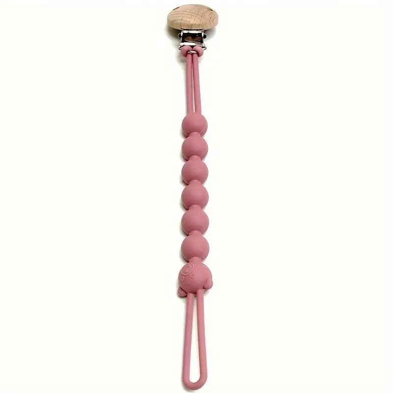 Bärchen Schnullerkette mit Sicherheitsclip für Babys