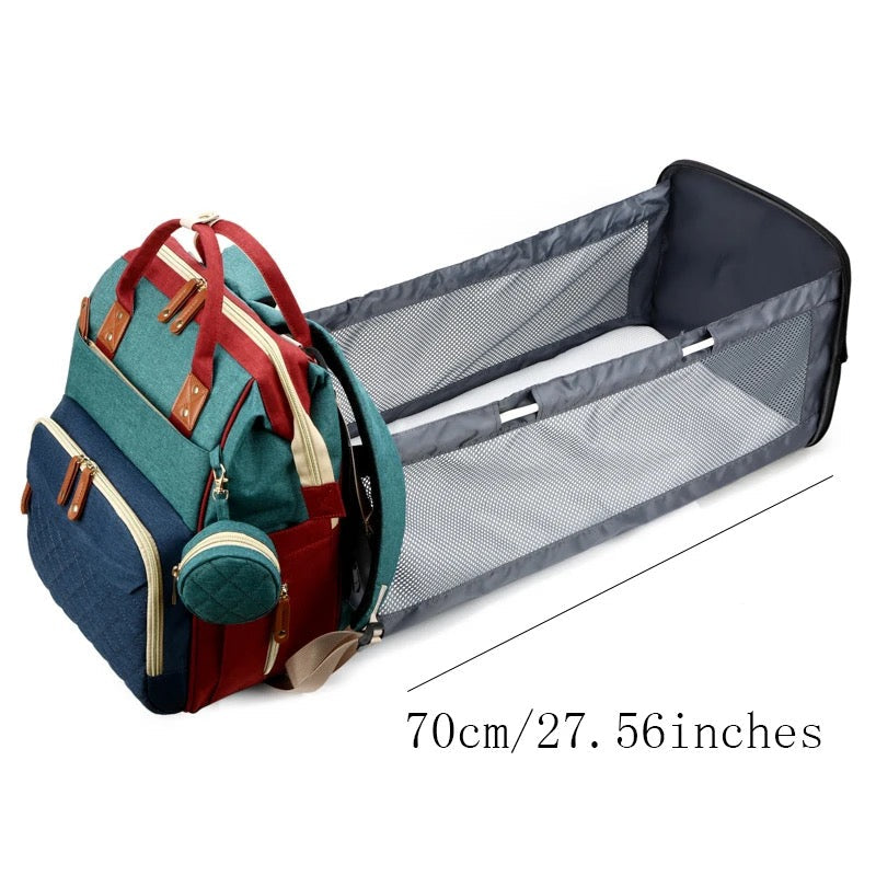 2in1 Baby Rucksack mit integriertem Wickelplatz