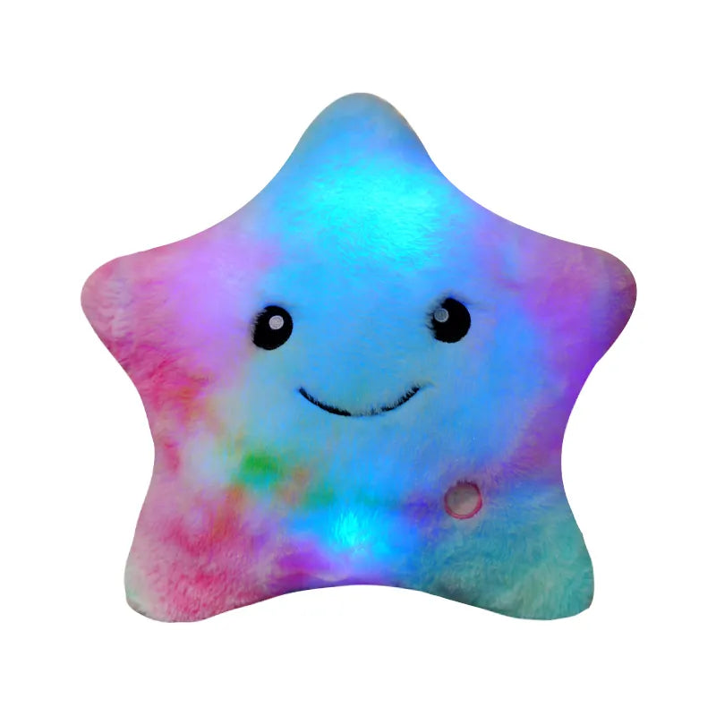 Leuchtendes LED-Kuschelkissen für Kinder – Sternen-Design
