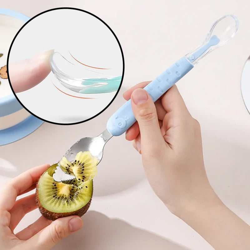 2-in-1 Silikon Löffel für Babys – Sanftes und sicheres Essen für die Kleinsten