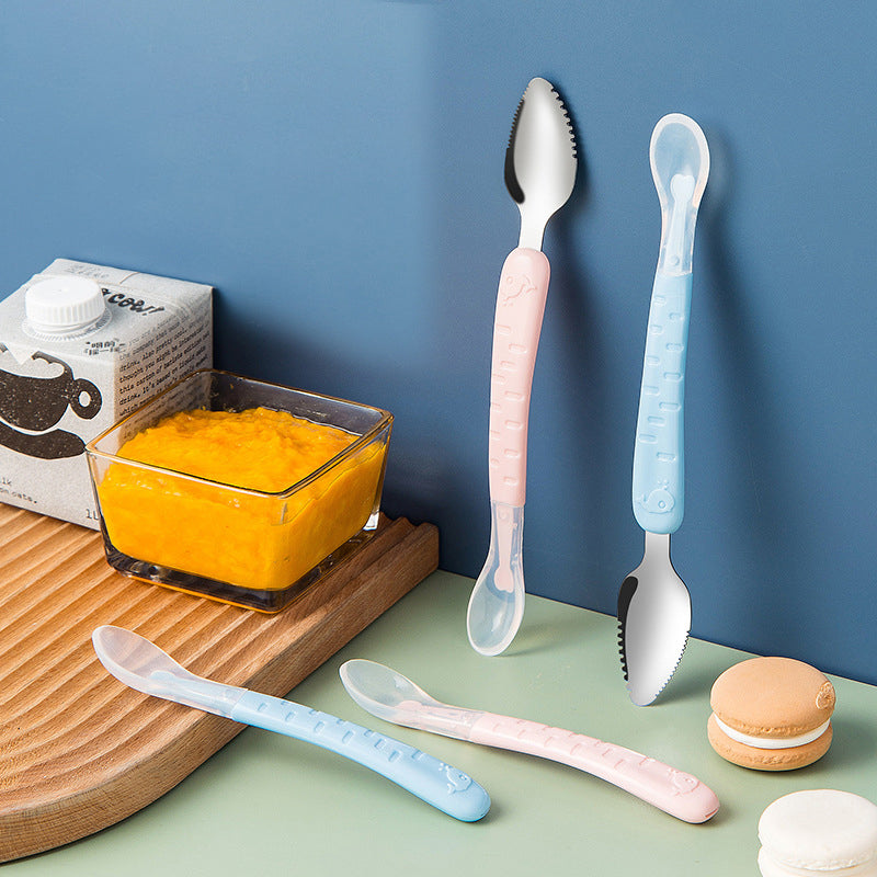 2-in-1 Silikon Löffel für Babys – Sanftes und sicheres Essen für die Kleinsten