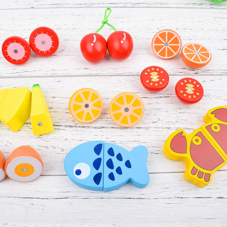 Montessori Holz Schneide Spielset für Kinder