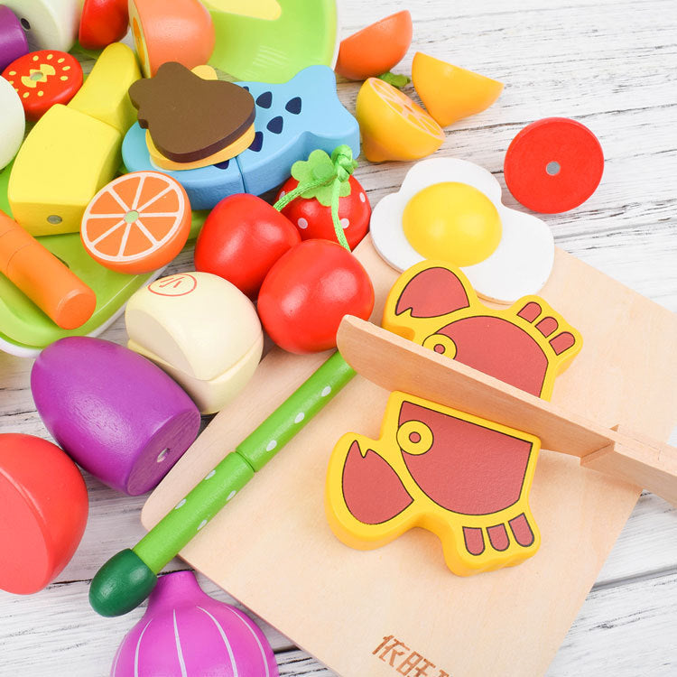 Montessori Holz Schneide Spielset für Kinder