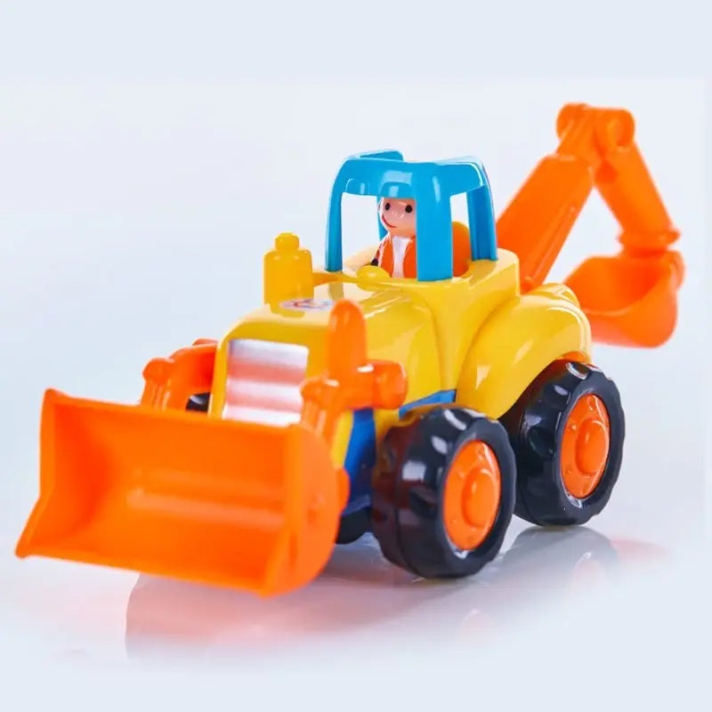 Farbenfrohe Baustellenfahrzeuge für Kinder