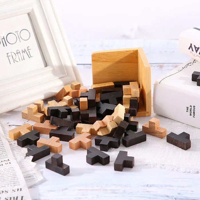 3D Holz-Puzzle – Kreatives Denkspiel für Meister der Herausforderung