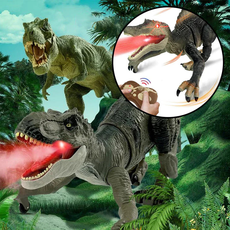 Fernsteuerbarer Dinosaurier mit Nebelfunktion für Kinder
