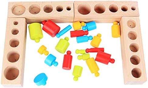 Montessori Zylinder-Sortierspiel – Lernspielzeug aus Holz für Kinder