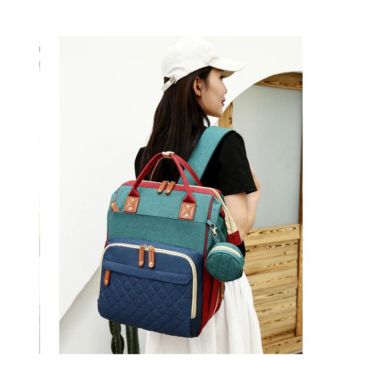 2in1 Baby Rucksack mit integriertem Wickelplatz