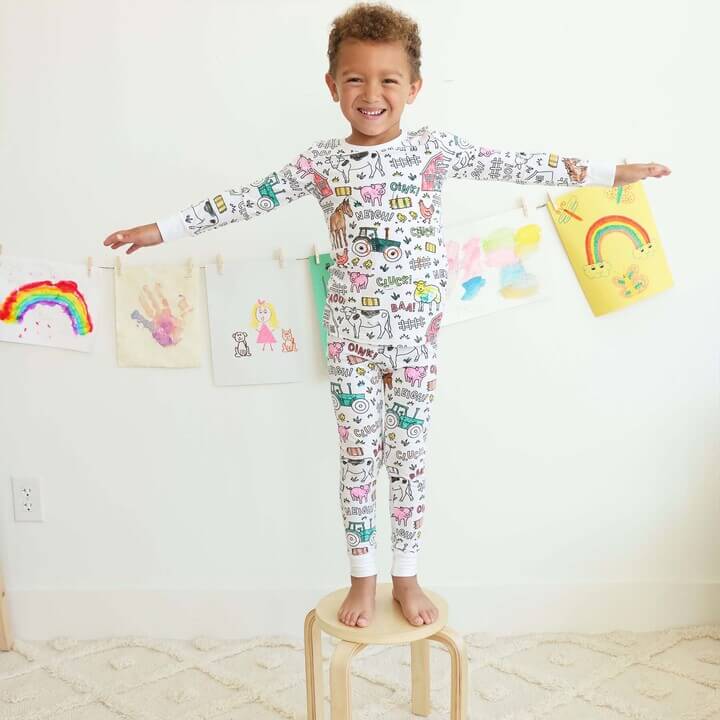 DIY Kinder Pyjama zum Ausmalen – Kreativer Spaß für Kinder