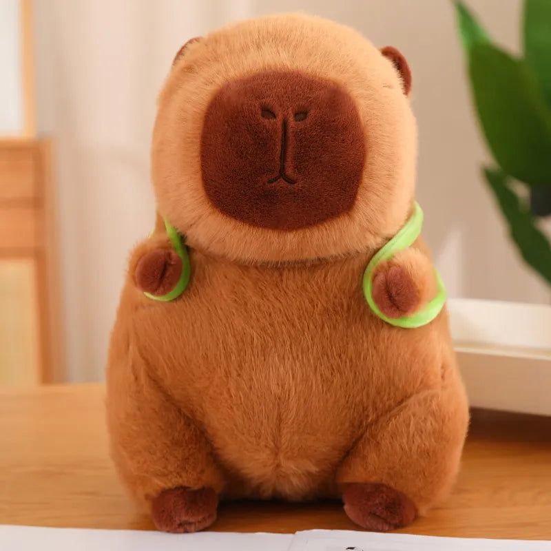 Kuschelige Capybara mit integriertem Schildkrötenrucksack – Perfekt für Abenteuer und Komfort