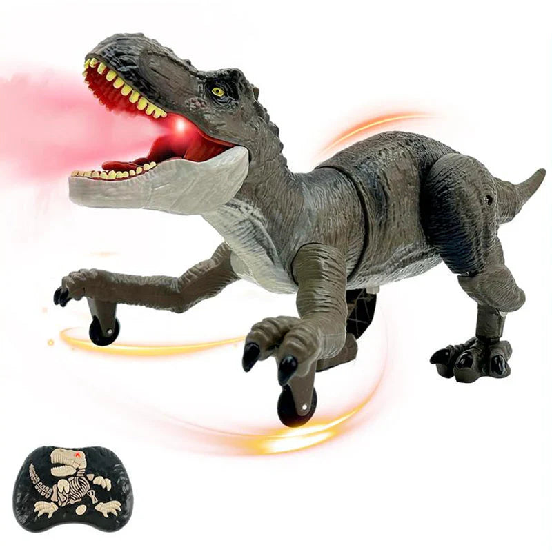 Fernsteuerbarer Dinosaurier mit Nebelfunktion für Kinder