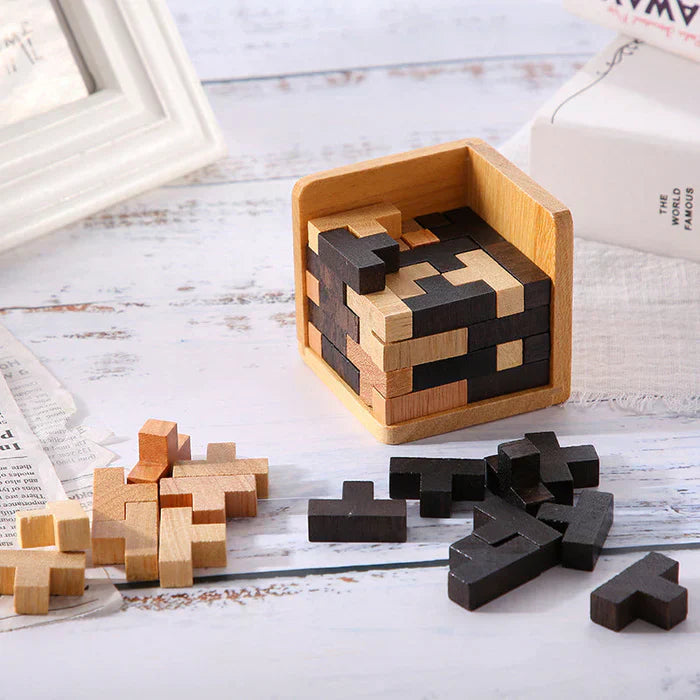 3D Holz-Puzzle – Kreatives Denkspiel für Meister der Herausforderung