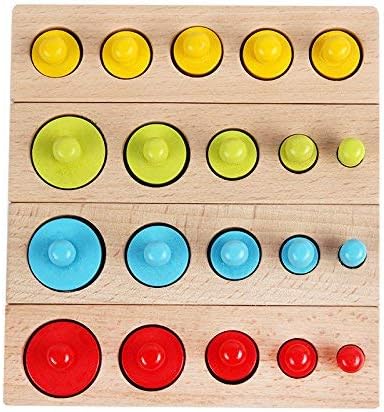 Montessori Zylinder-Sortierspiel – Lernspielzeug aus Holz für Kinder
