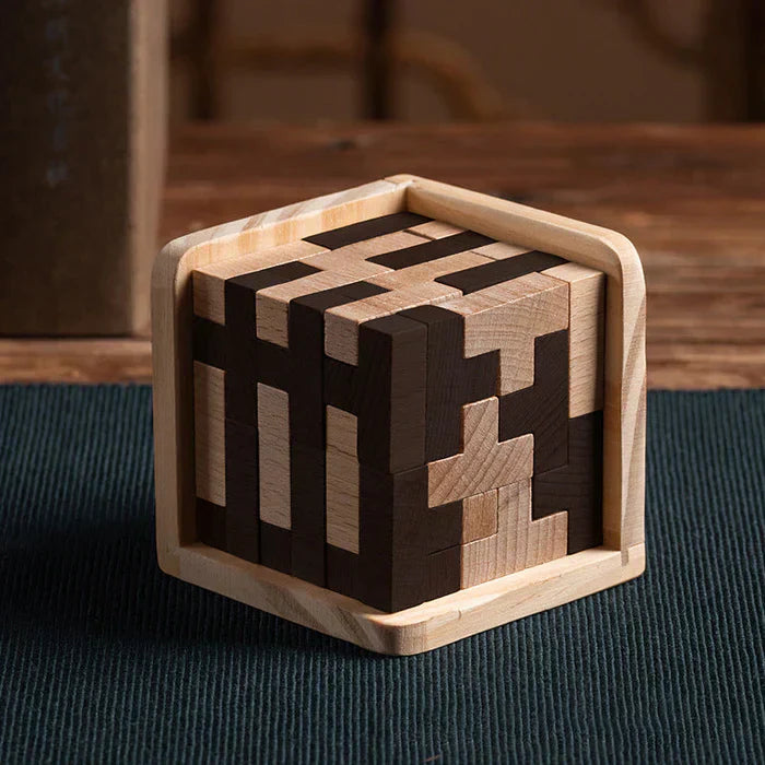 3D Holz-Puzzle – Kreatives Denkspiel für Meister der Herausforderung