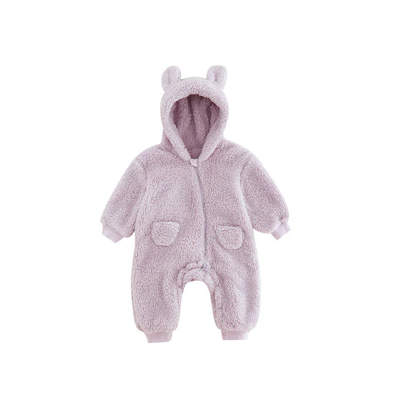 Kuscheliger Baby-Fleece-Overall mit Tierdesign