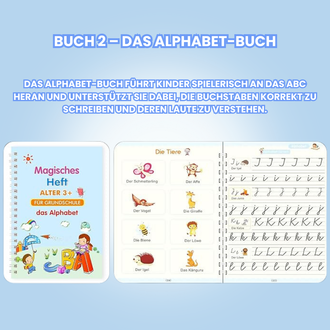 Kalligraphie-Übungsbuch Set (4 Teile)