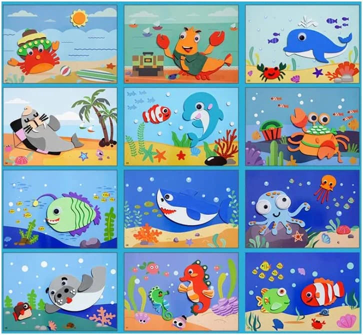 Kreatives 3D-Schaumstoff-Puzzle mit Aufklebern – Bastelspaß für Kinder