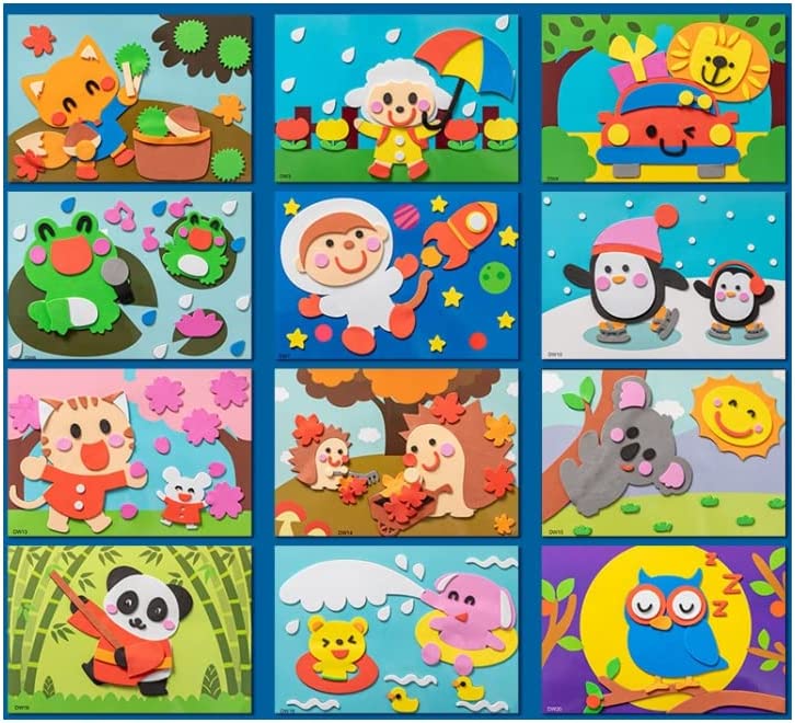 Kreatives 3D-Schaumstoff-Puzzle mit Aufklebern – Bastelspaß für Kinder