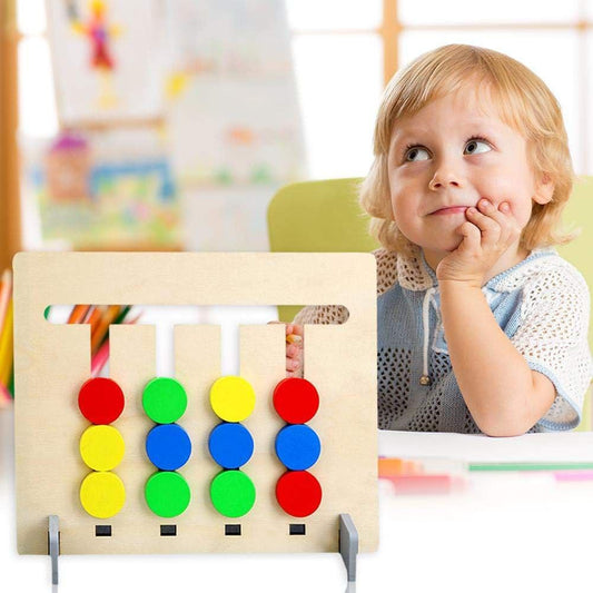 Montessori Lernspiel für Kinder – Farben- und Formen-Sortierpuzzle