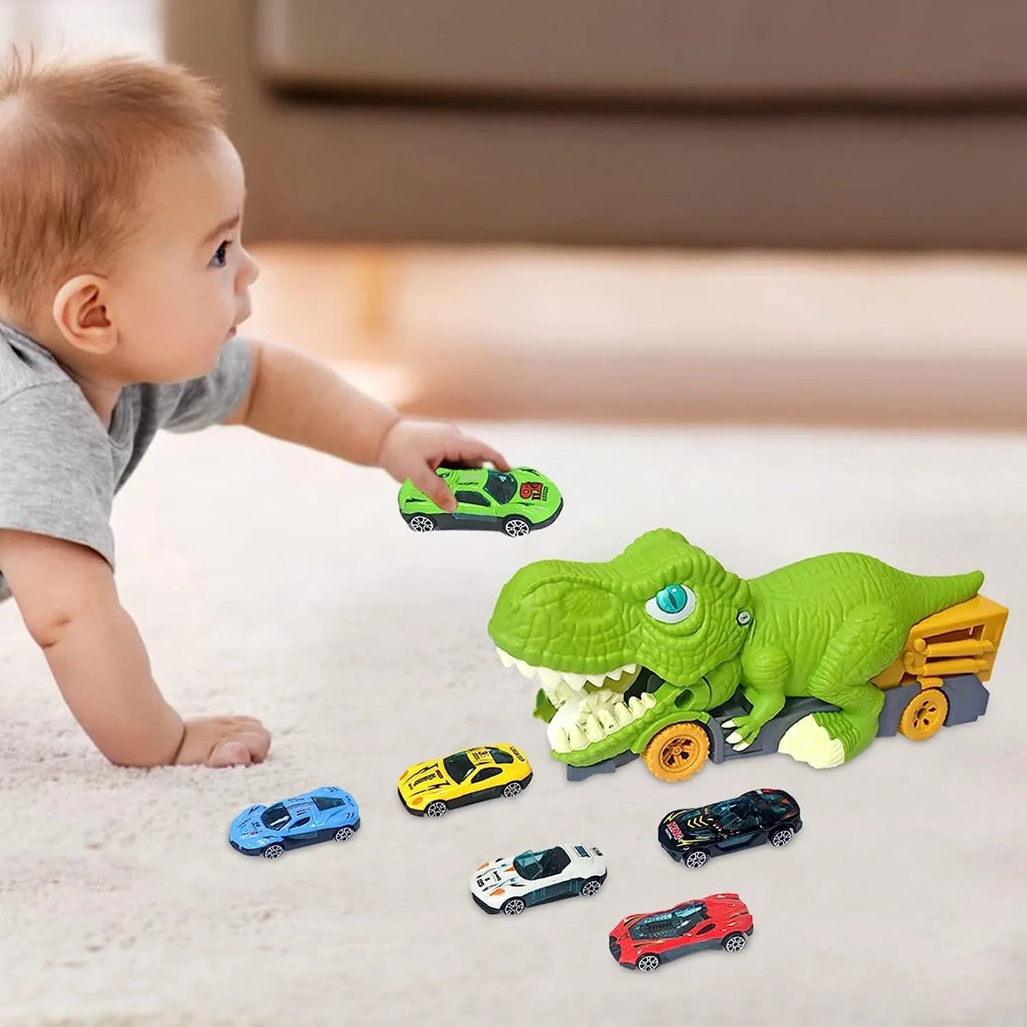 Abenteuerliche Dino-Fahrt – Urzeit-Dinosaurier-Spielzeugauto