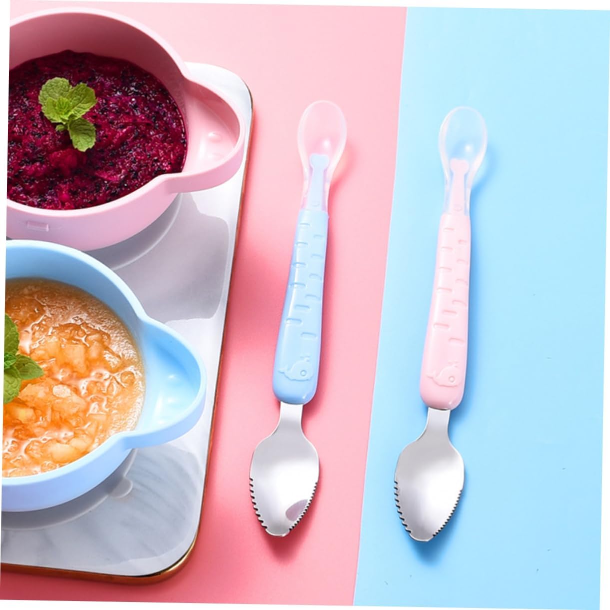 2-in-1 Silikon Löffel für Babys – Sanftes und sicheres Essen für die Kleinsten