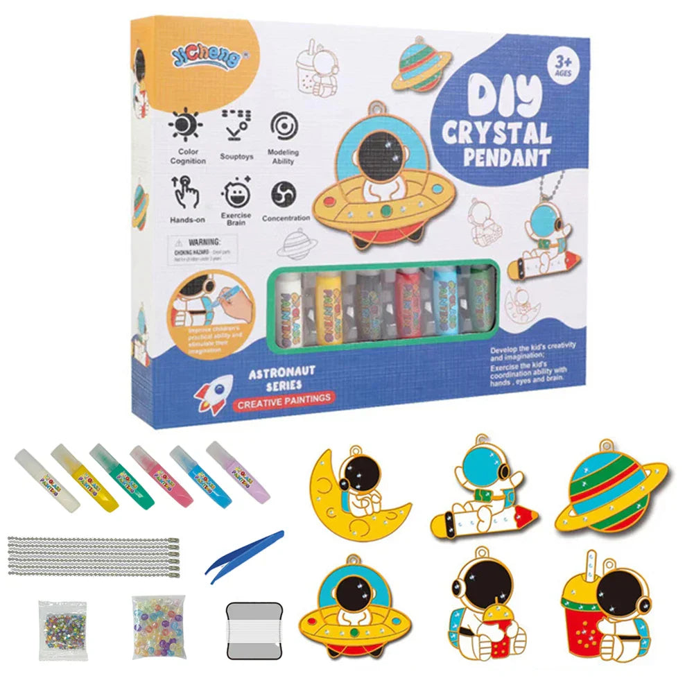 „DIY Weihnachts-Anhänger Set – Kreatives Basteln und Malen für Kinder mit festlichen Motiven