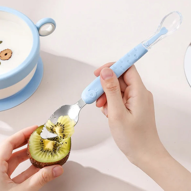 2-in-1 Silikon Löffel für Babys – Sanftes und sicheres Essen für die Kleinsten