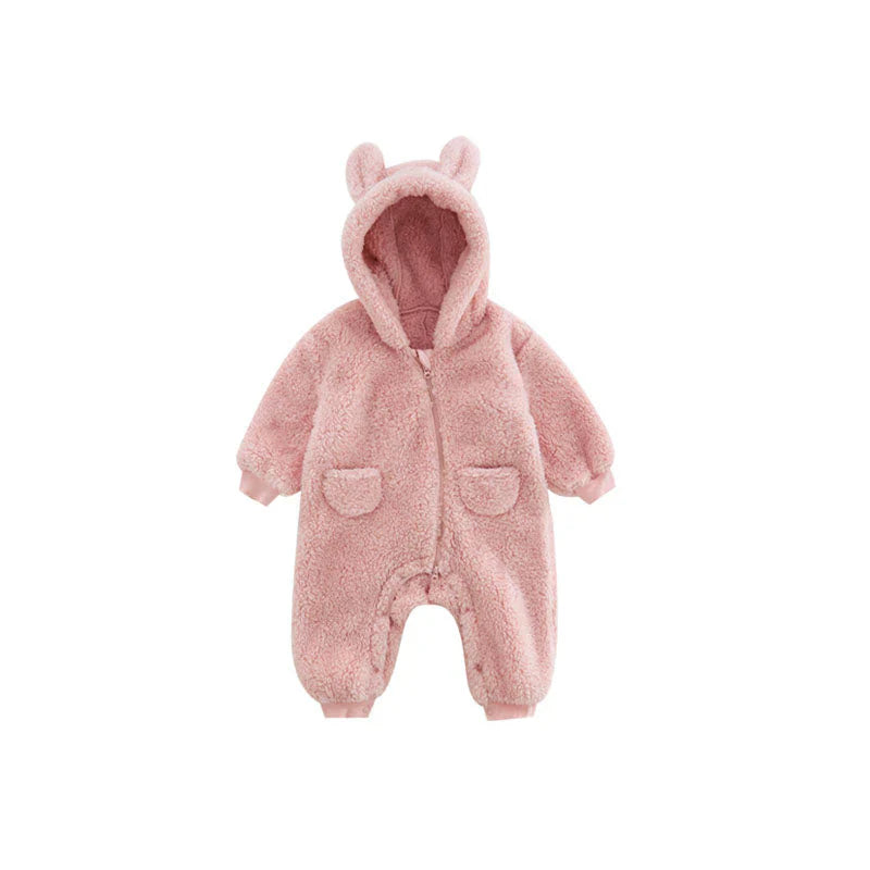 Kuscheliger Baby-Fleece-Overall mit Tierdesign