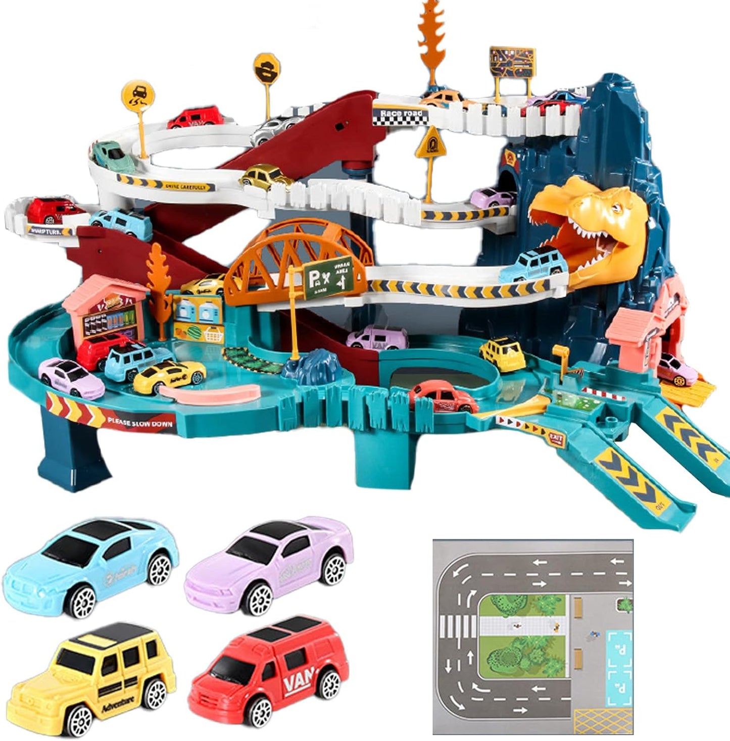 Dinosaurier Abenteuer-Spielset mit Fahrzeug