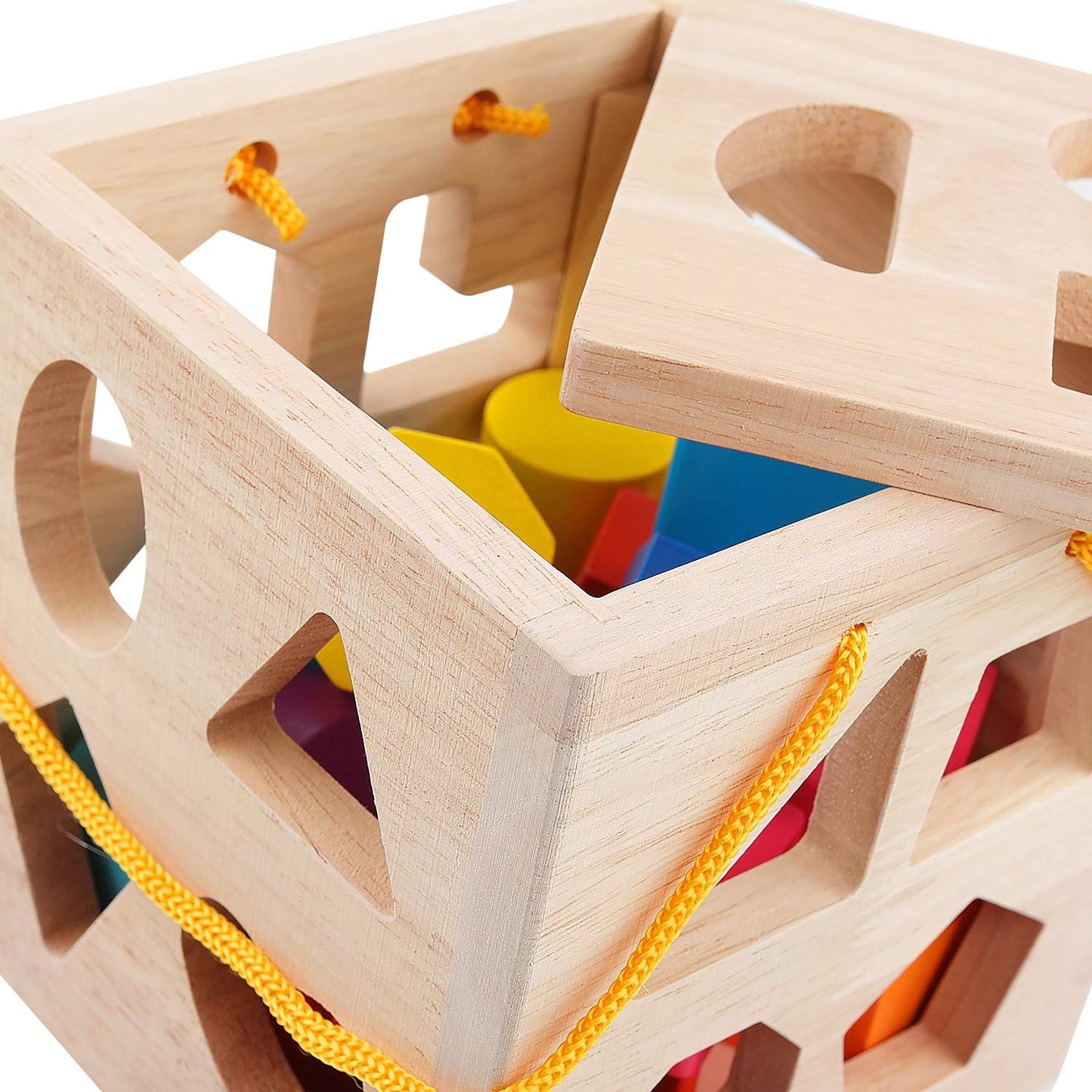 Montessori Holz-Beschäftigungswürfel – Formen und Farben für Kinder zum Entdecken