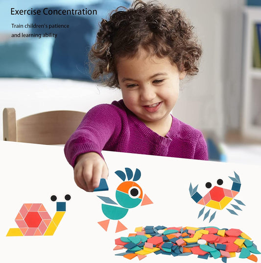 Kreativität Spielerisch Entfalten – Geometrisches Holzpuzzle für Kinder