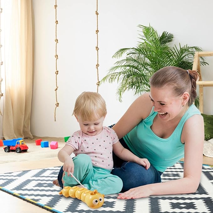 Kunterbunte Wackelraupe – Aufziehspielzeug für Krabbelspaß