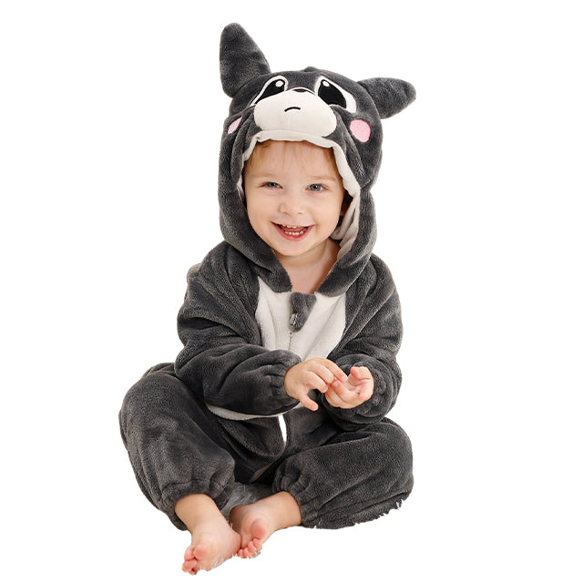 Bequemer Baby-Overall mit Kapuze und Reißverschluss – Für Kuschelige Wärme