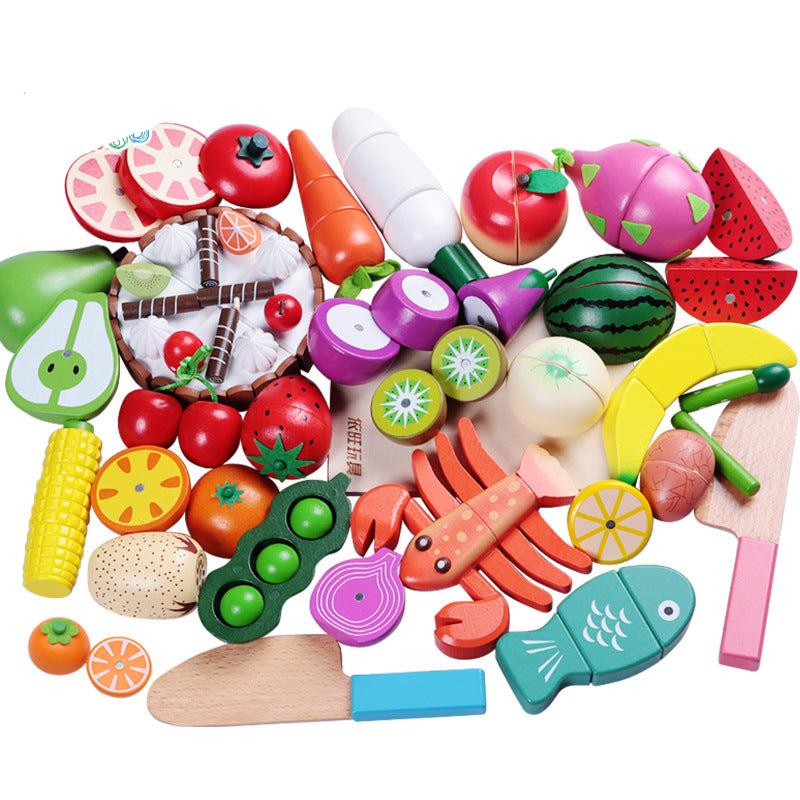 Montessori Holz Schneide Spielset für Kinder