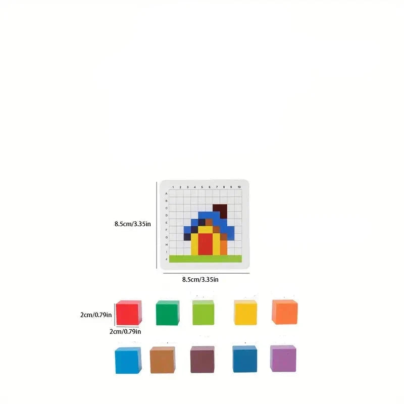 Montessori Holz Farb-Buchstaben und Zahlen Spiel – Fördert Lernspaß
