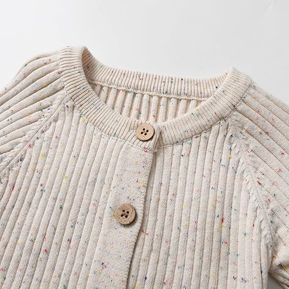 Bequemer Strick-Baby-Overall – Kuscheliger Spielanzug mit Knopfverschluss für Neugeborene