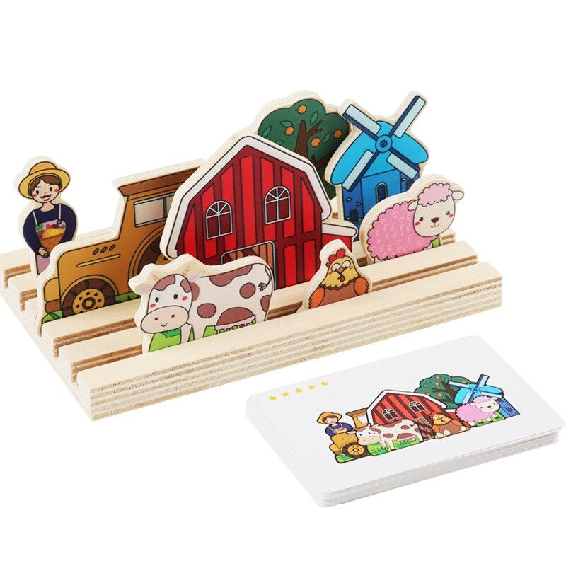 Märchenhaftes 3D-Holzpuzzle für kreative Köpfe