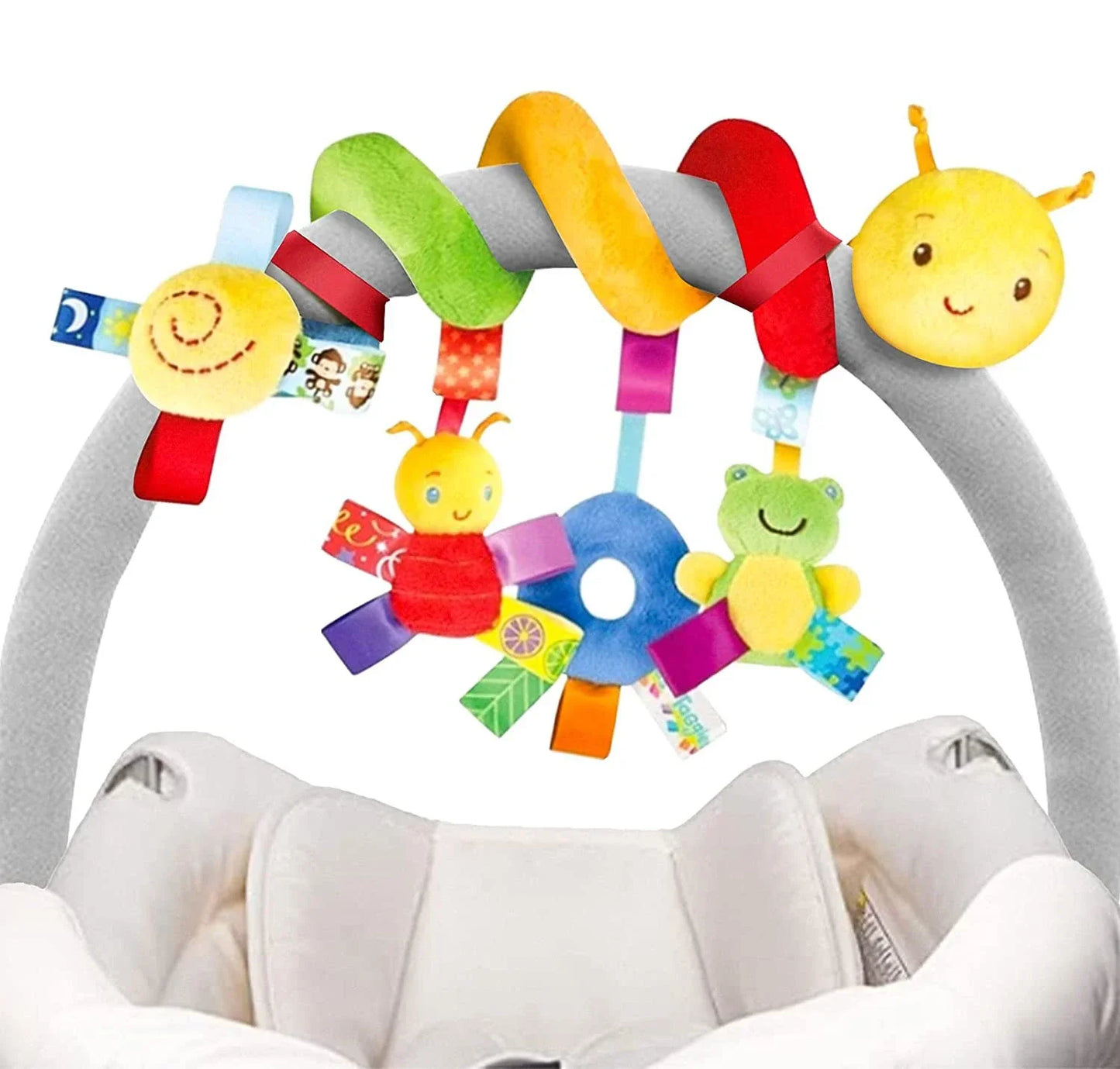 Aktivitätsspirale für Kinderwagen und Autositz – Bunter Greifbogen für die Kleinsten