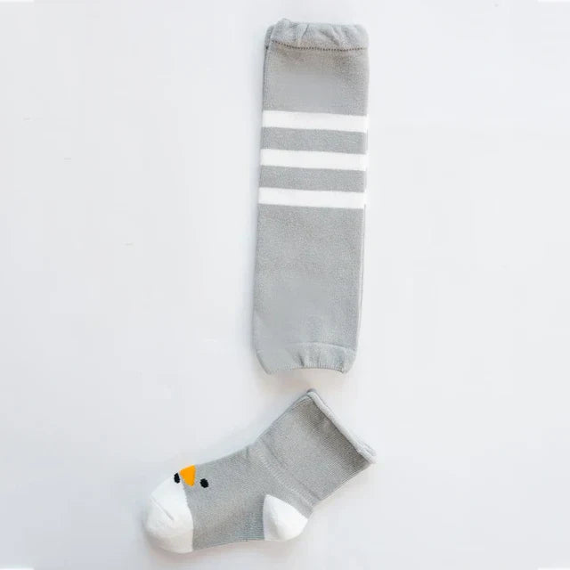 Niedliche Baby-Kniestrümpfe mit Tiermotiven – Weiche Strümpfe für Kinder in charmanten Designs