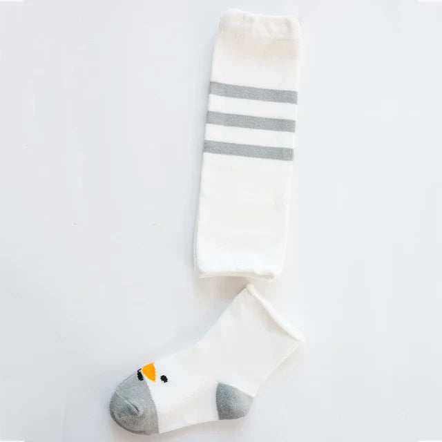Niedliche Baby-Kniestrümpfe mit Tiermotiven – Weiche Strümpfe für Kinder in charmanten Designs